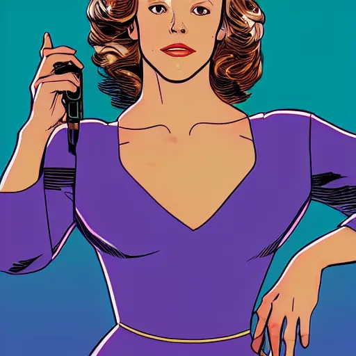 Image similar to rachel mcadams retro minimalist portrait by jean giraud, moebius starwatcher comic, 8 k