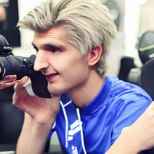 Image similar to gigachad xqc gambling : : realistic : : 1 dslr : : 1 - - quality 2