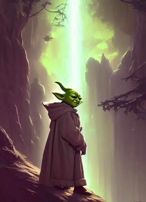 Image similar to highly detailed portrait yoda in gta v stephen bliss unreal engine fantasy art by greg rutkowski loish rhads ferdinand knab makoto shinkai lois van baarle ilya kuvshinov rossdraws tom bagshaw global illumination radiant light detailed intricate environment