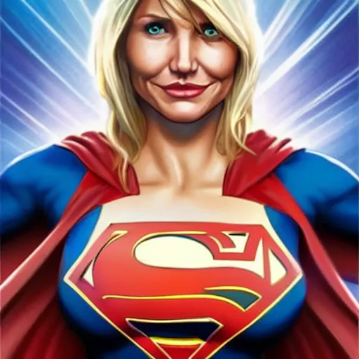 Image similar to cameron diaz as supergirl by artgerm