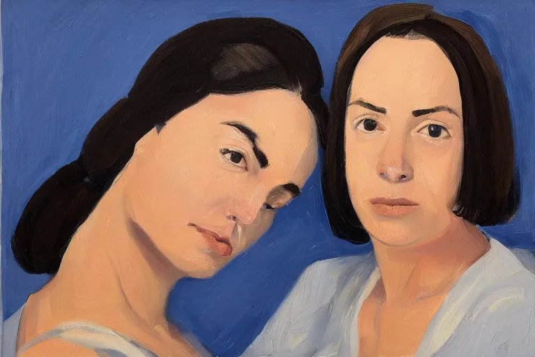 Prompt: a portrait of rosalia, oil painting by alex katz, trending on artstation