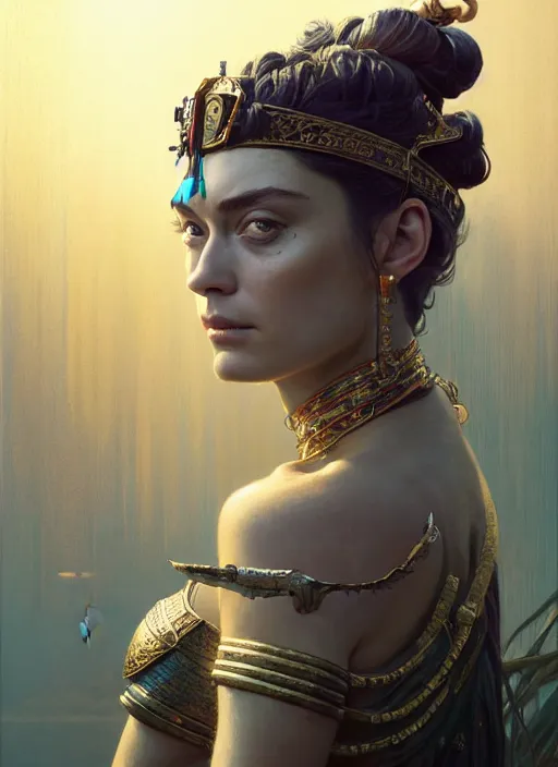 Prompt: highly detailed portrait of jude law as cleopatra unreal engine, fantasy art by greg rutkowski, loish, rhads, ferdinand knab, makoto shinkai and lois van baarle, ilya kuvshinov, rossdraws, tom bagshaw, alphonse mucha, global illumination, radiant light, detailed and intricate environment