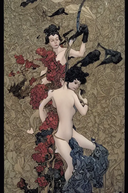 Image similar to artwork by Rebecca guay James Jean and Phil noto