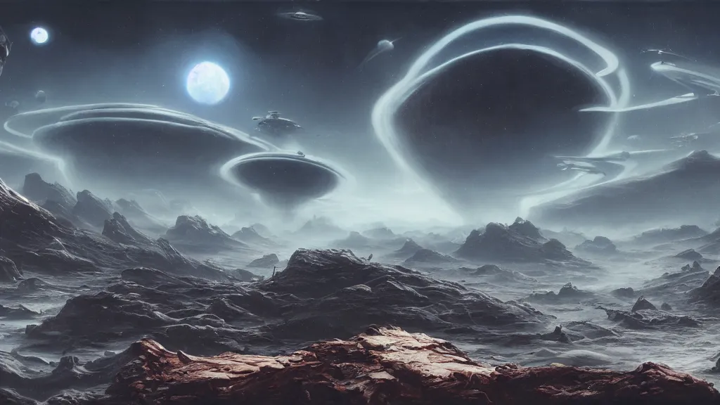 Image similar to alien planet in upheaval by arthur haas, cinematic matte painting