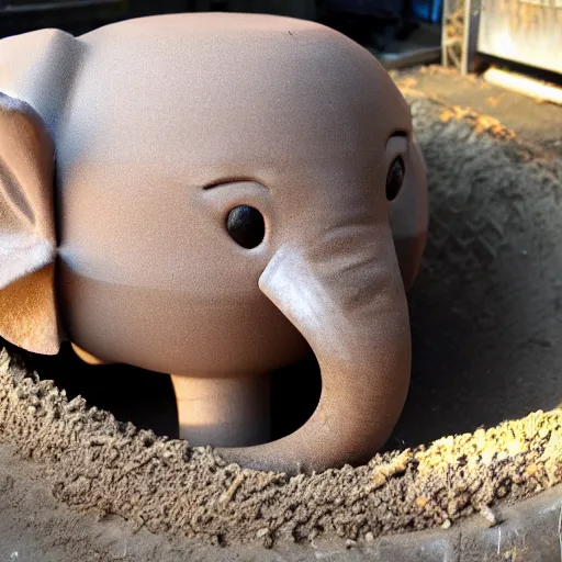 Prompt: sewer pipe elephant rat