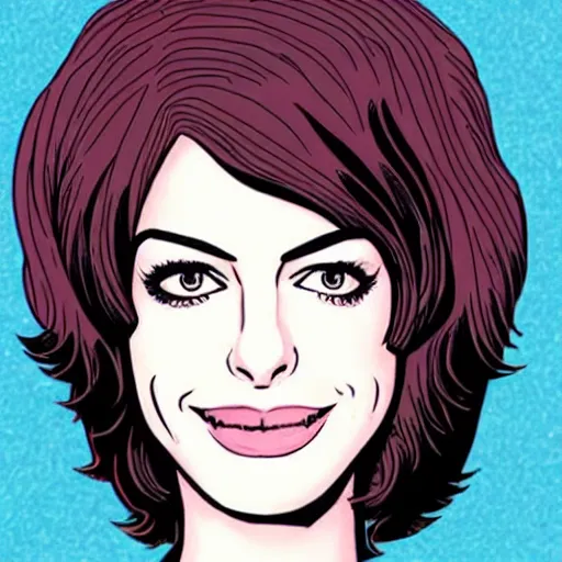 Image similar to anne hathaway by scott pilgrim comics by bryan lee o'malley