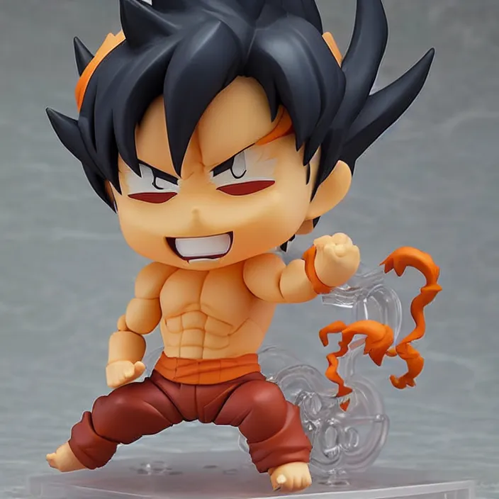 Image similar to eldritch abomination Son Goku, imsorryjon, An anime Nendoroid of Son Goku, figurine, detailed product photo