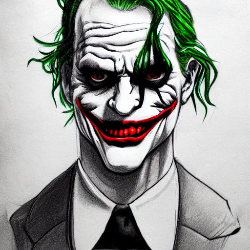 Image similar to sketch of the joker, reddit