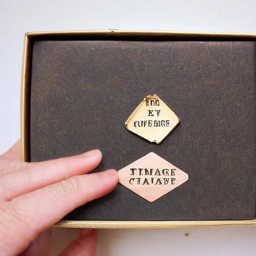 Image similar to vintage gift box for men, stamped with sealing wax, old school, wes anderson style