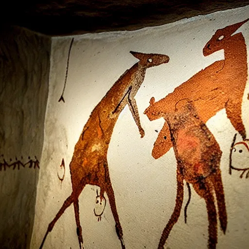 Image similar to hunting, altamira cave painting