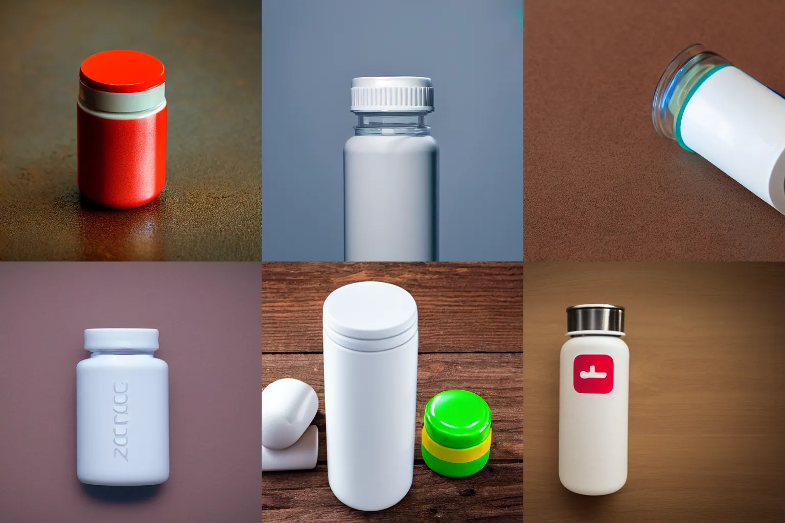 Prompt: product photograph of a pill bottle designed by Apple, 4k photography