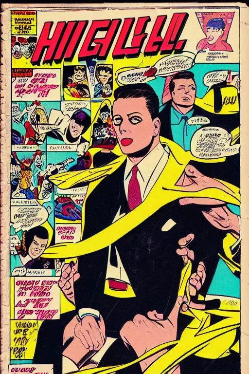 Prompt: Luis Miguel in the style of 1960's Marvel comic, high resolution digital scan, intricate details, aesthetic