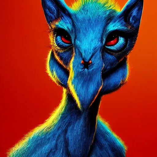 Image similar to a dik dik monster colorful, digital art, fantasy, magic, trending on artstation, ultra detailed, professional illustration by Basil Gogos