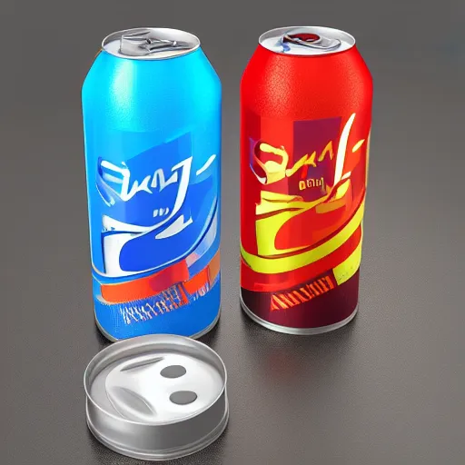 Prompt: futuristic soda can