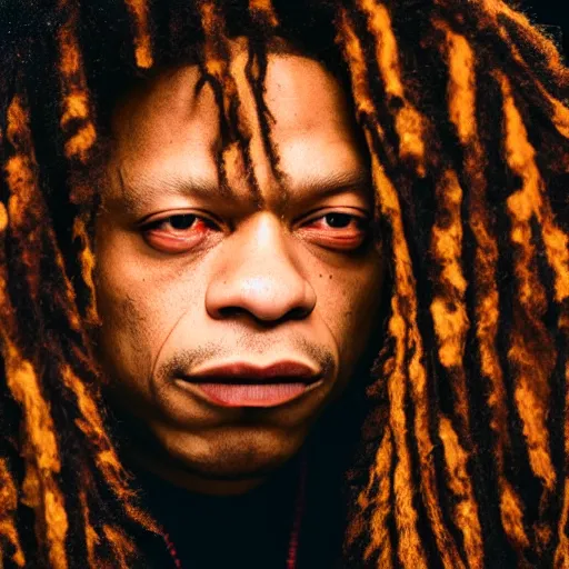 Prompt: a studio photograph of Trippie Redd, portrait, 40mm lens, shallow depth of field, close up, split lighting, cinematic