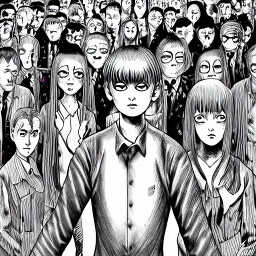 Image similar to long dream by junji ito