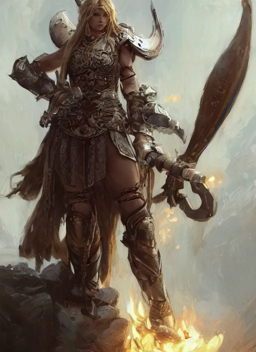 Prompt: character design game art digital 2 d girl viking christian cyborg armor by gaston bussiere, anna nikonova aka newmilky, greg rutkowski, yoji shinkawa, yoshitaka amano, tsutomu niehi, moebius, donato giancola, geoffroy thoorens, trending on artstation, featured on pixiv