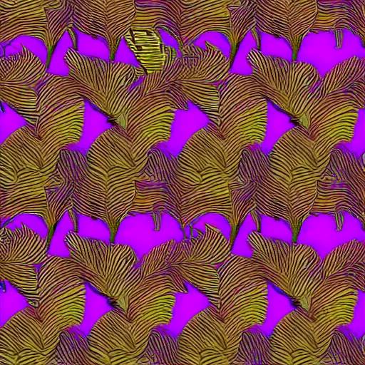 Image similar to chaos pattern + technology + multi material + 8k, on top of tropic leaf background