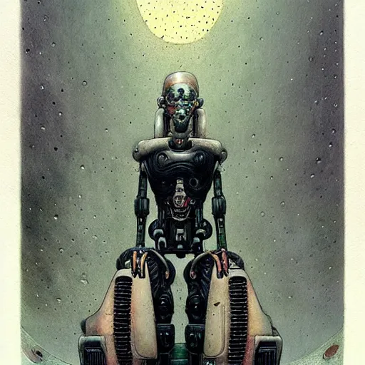 Image similar to futurist cyborg emperor, perfect future, award winning art by santiago caruso, iridescent color palette