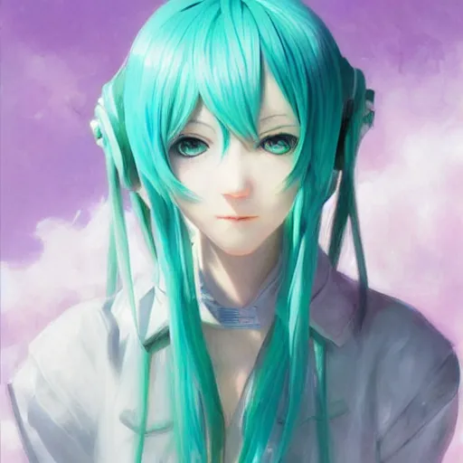 Image similar to Hatsune Miku by ruan Jia