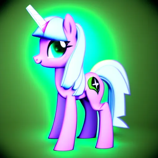 Prompt: white colored stoner pony from my little pony, marijuana themed, weed cutie mark, art, volumetric smoke, colorful, 3 d, render, black hoodie, soft lighting, green mane