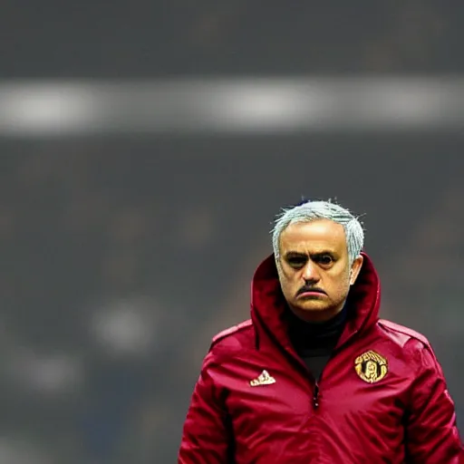 Prompt: Jose Mourinho as Emperor Palpatine, dark, 8k, epic, serious, movie still, dramatic