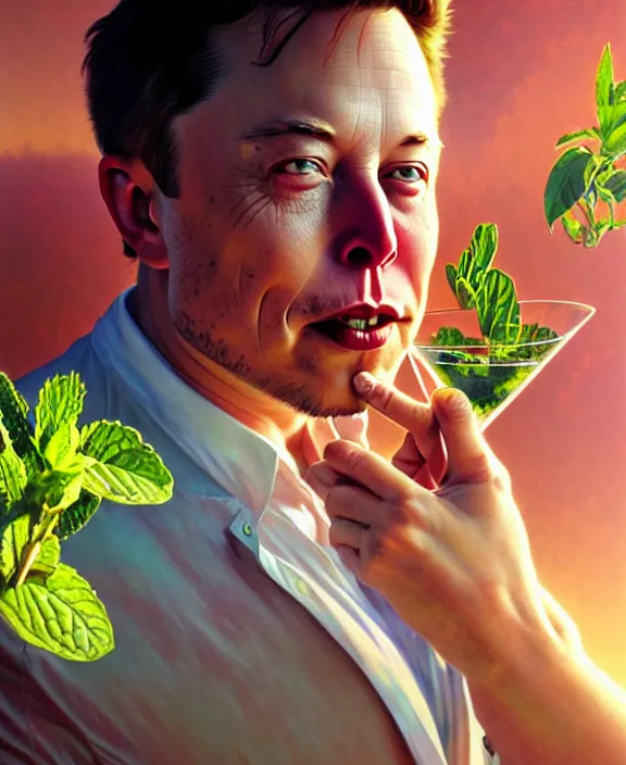 Prompt: elon musk sipping mojito on mars, mottled coloring, adorable, childlike, pastoral environment, ultra realistic, concept art, art nouveau, photorealistic, octane render, 8 k, unreal engine. art by christopher marley and artgerm and greg rutkowski and alphonse mucha