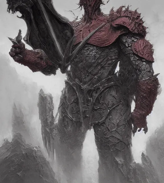 Image similar to garrador concept, beksinski, age of sigma art, frank franzetta, ruan jia, dark soul armor concept, trending on artstation, wayne barlowe, adrian smith fantasy art, elden ring art, the hobbit art, lord of the ring art, infinity blade armor