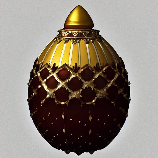 Image similar to Holy Hand Grenade of Antioch, in the style of a faberge egg, octane render,