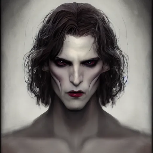 Prompt: vampire lestat de lioncourt, realistic character concept, medium shot, fun pose, comic book, illustration, slender symmetrical face and body, artstation, cinematic lighting, hyperdetailed, cgsociety, 8k, high resolution, Charlie Bowater, Tom Bagshaw, single face, insanely detailed and intricate, beautiful, vfx, postprocessing