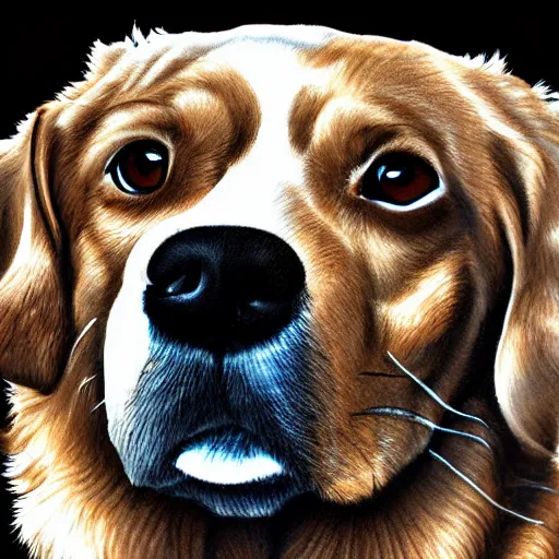 Image similar to ultra detailed portrait of a dog