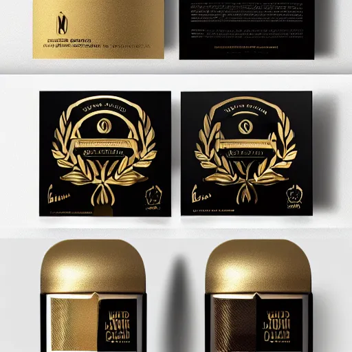 Prompt: premium dark run, packaging design, gold foil, behance, packaging of the world, premium quality