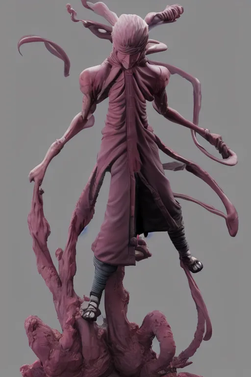 Image similar to naruto figurine, art by gerald brom, greg rutkowski and artgerm and james jean and zdzisław beksinski, 8 k, unreal engine, c 4 d