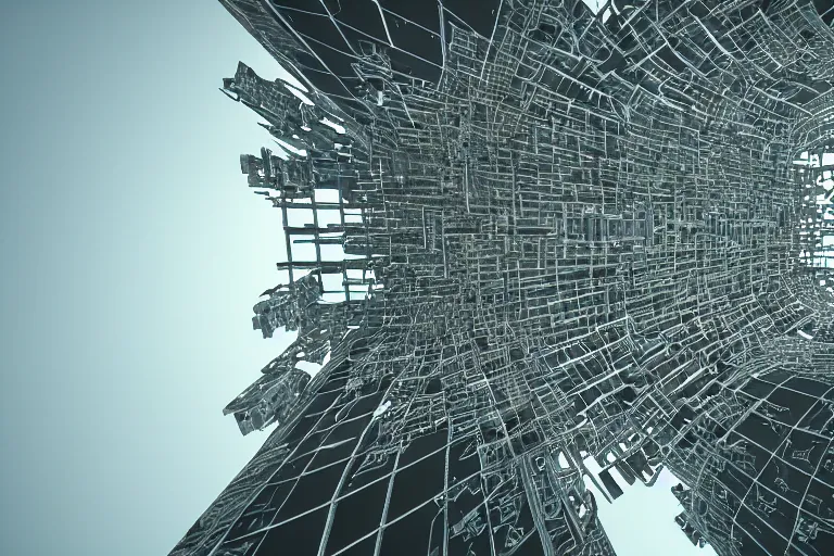 Prompt: a complex organic fractal 3 d ceramic metallic megastructure skyscraper, cinematic shot, photo still from movie by denis villeneuve