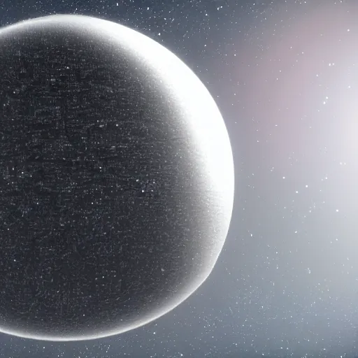 Image similar to planet sphere made of aluminium, galaxy, astronomical, raytracing, vray, 5 5 mm