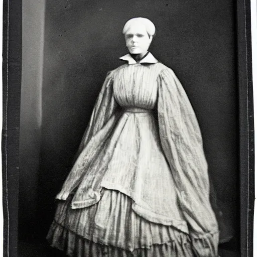 Image similar to eerie, black and white photo, historic, realistic, highly detailed, 1 8 0 0 s