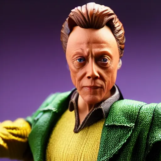 Image similar to action figure of christopher walken from the wiz movie, 4 k, highly detailed, award winning, look at all that detail!