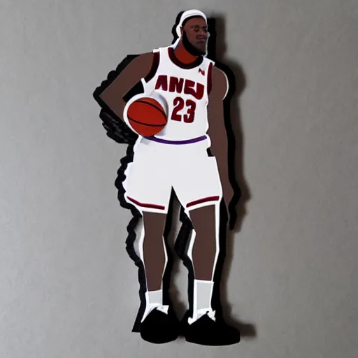 Image similar to lebron james paper craft