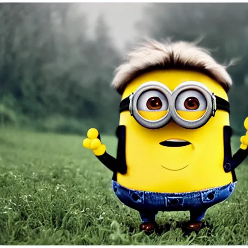 Image similar to a living minion photography