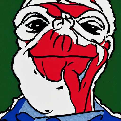 Image similar to ape kissing pepe