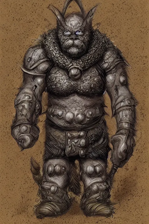 Image similar to fantasy dwarf mole hybrid, symmetrical, highly detailed, digital art, sharp focus, trending on art station, kentaro miura manga art style