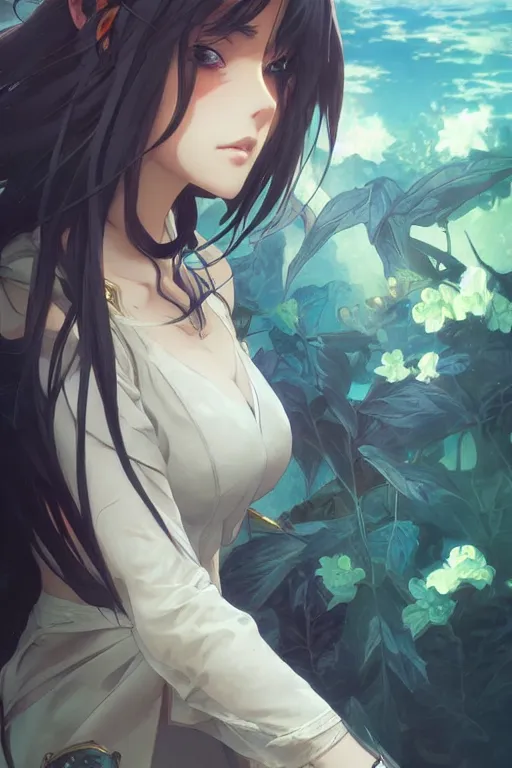 Image similar to anime key visual of a beautiful young female, stunning, highly detailed, digital painting, artstation, smooth, hard focus, illustration, art by artgerm and greg rutkowski and alphonse mucha