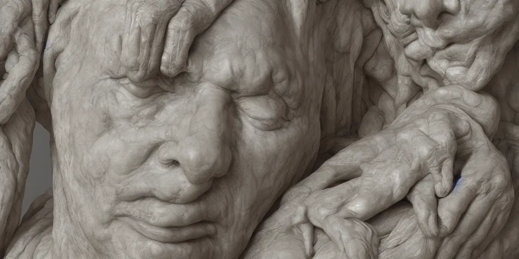 Prompt: an incredibly beautiful sculpture, carved in marble, by henry moore, louise bourgeois, and auguste rodin, insanely detailed, 8 k, exquisite, octane render, 8 k, hd