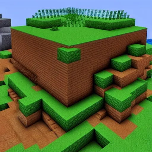 Image similar to Minecraft in real life