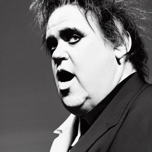 Prompt: robert smith mixed with morrissey