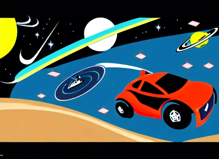 Image similar to vector car logo in space