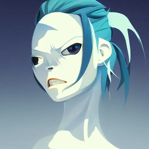 Image similar to face icon stylized minimalist bleach, loftis, cory behance hd by jesper ejsing, by rhads, makoto shinkai and lois van baarle, ilya kuvshinov, rossdraws global illumination