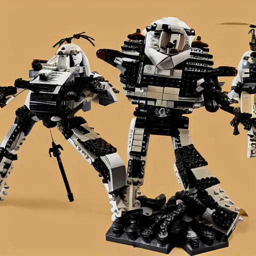 Image similar to starship troopers as a lego set, studio photography