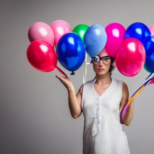 Image similar to photo of a french lawyer with birthday balloons