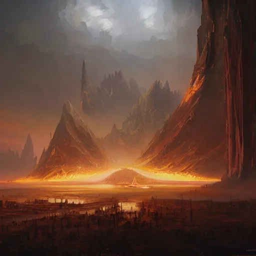 Image similar to A matte painting of Chandra Nalaar, Magic the Gathering art, art by greg rutkowski